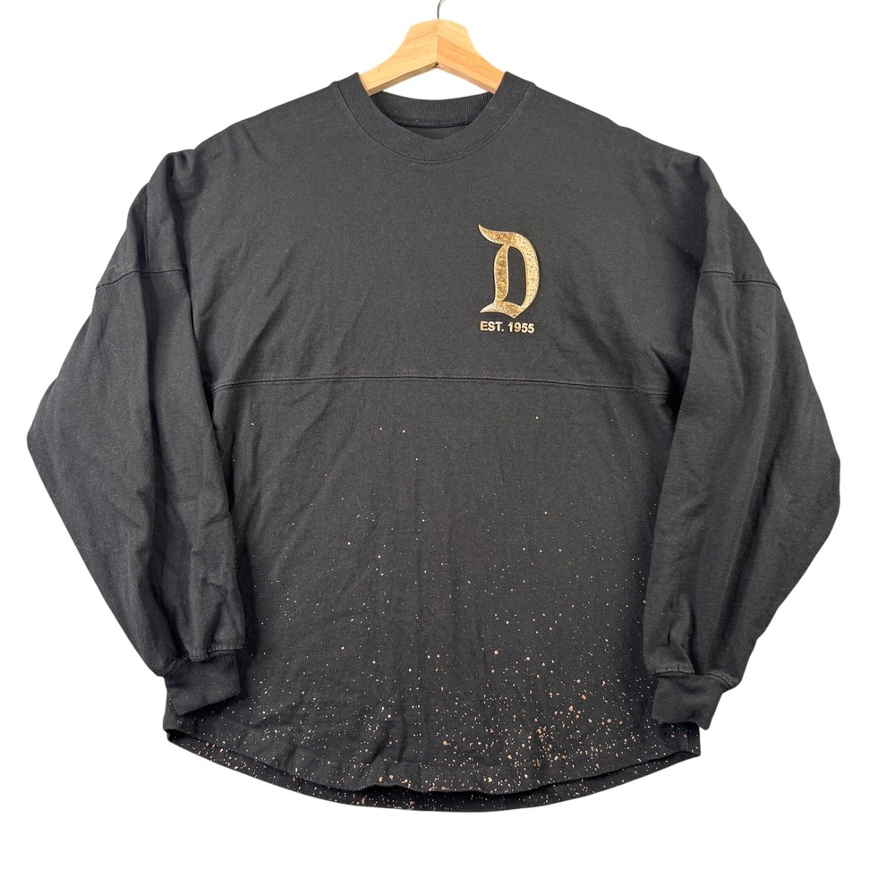 Disney Parks Spirit Jersey Disneyland Resort Black Rose Gold Glitter XS Mens XS